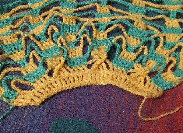 Узор крючком  Польская звезда