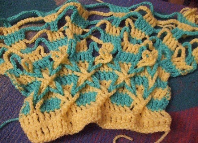 Узор крючком  Польская звезда