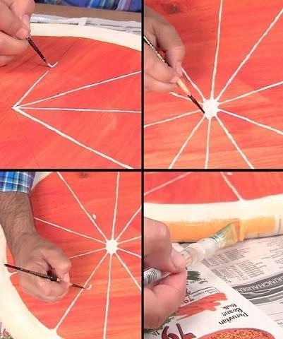 Яркие подносы своими руками