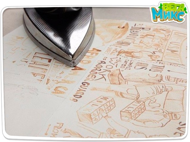 Нарисуйте что-нибудь молоком на листе бумаги, а через 30 минут прогладьте просохшую бумагу остывшим 