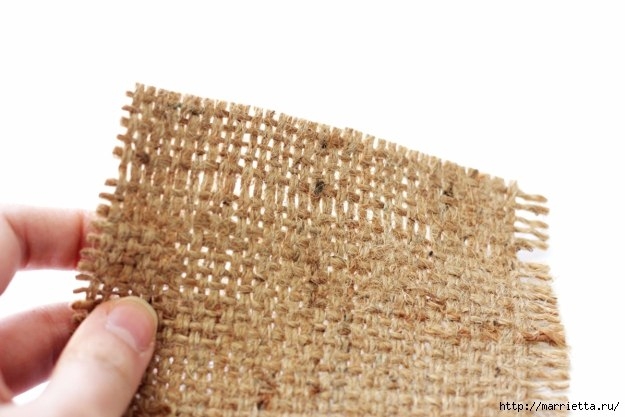 Салфетки - подставки под горячее из мешковины