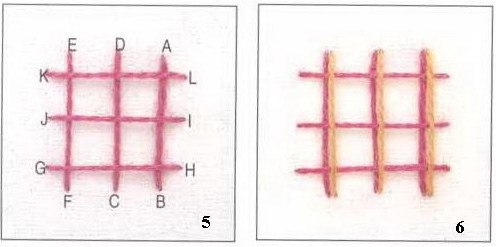 Решетка, уроки вышивки