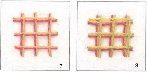 Решетка, уроки вышивки