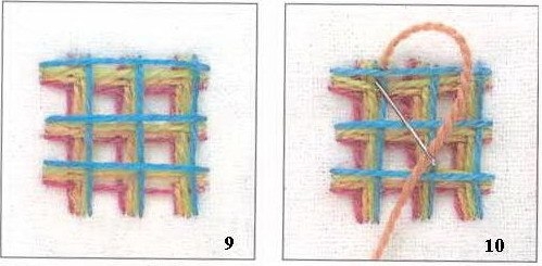 Решетка, уроки вышивки