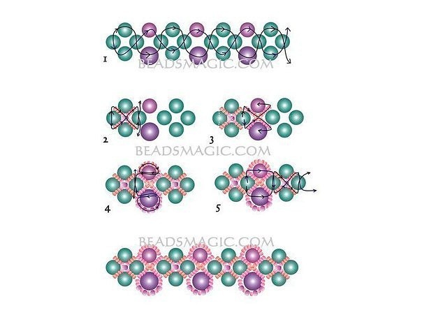 Схемы украшений из бисера