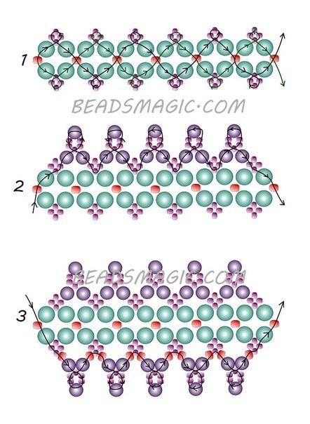 Схемы украшений из бисера