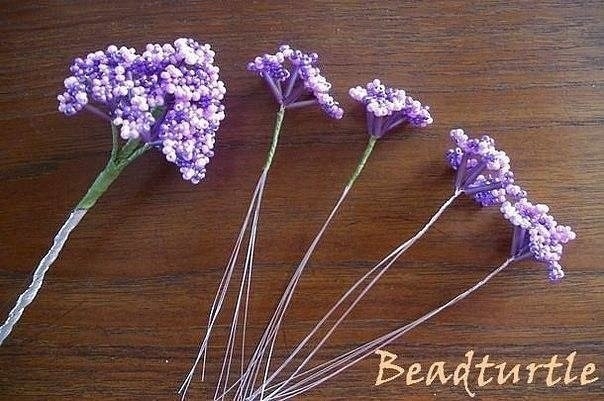 Букет сирени из бисера Букет сирени из бисера