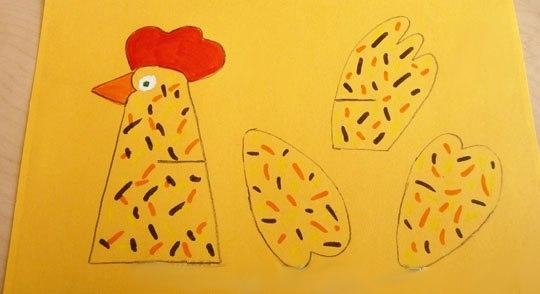 Курочка из втулки от туалетной бумаги