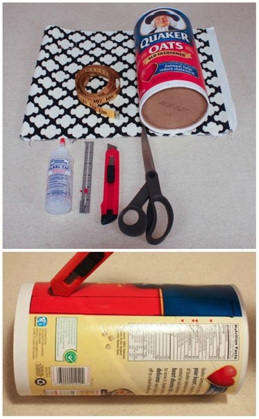 Органайзер для лент из банки от чипсов