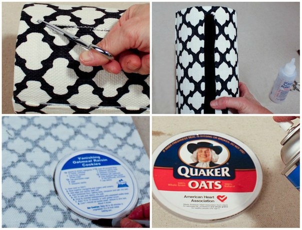 Органайзер для лент из банки от чипсов