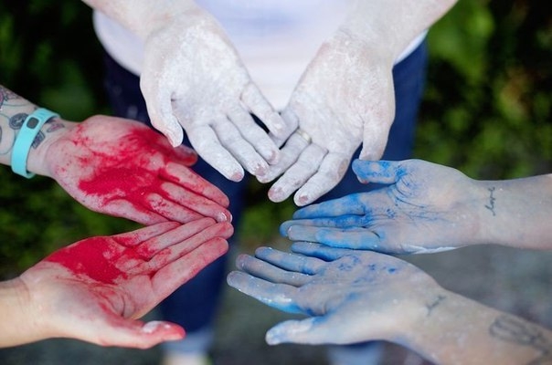 Цветной порошок для фото сессий