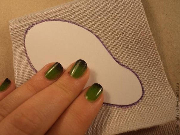 Текстильная брошь - мотылек