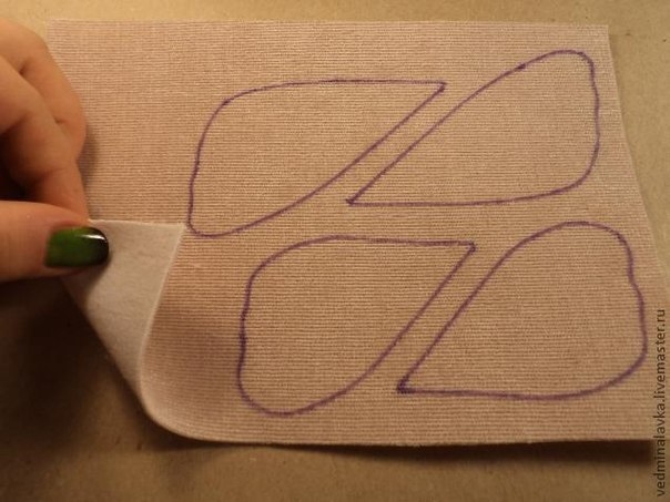 Текстильная брошь - мотылек