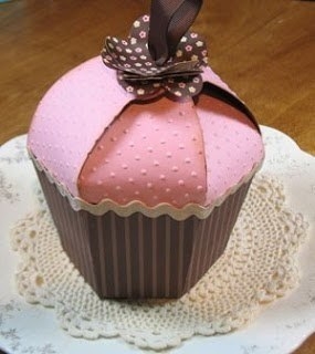 Коробочка в виде кекса. Шаблон