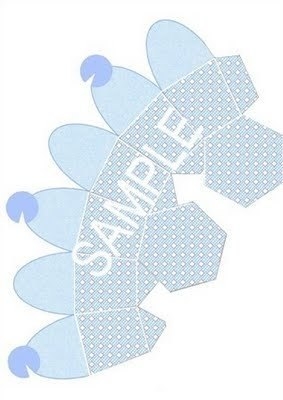 Коробочка в виде кекса. Шаблон