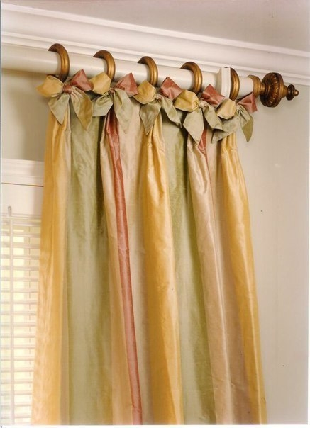 Идеи крепления штор к карнизу