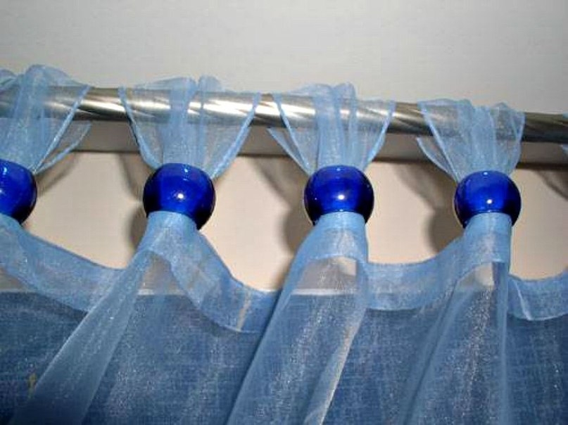 Идеи крепления штор к карнизу