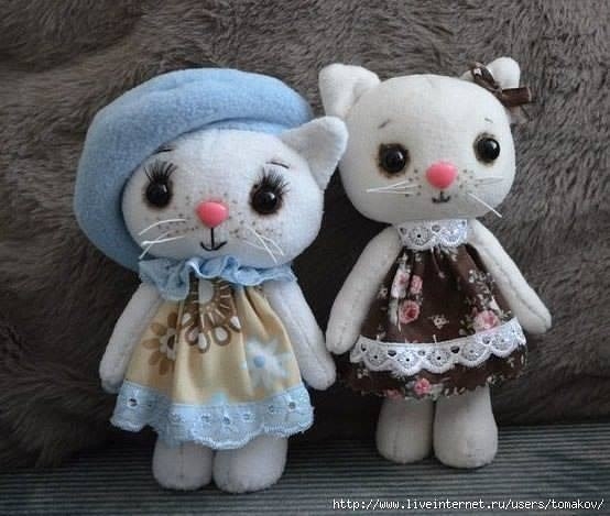 Шьем кошечку. Мастер класс+выкройка.