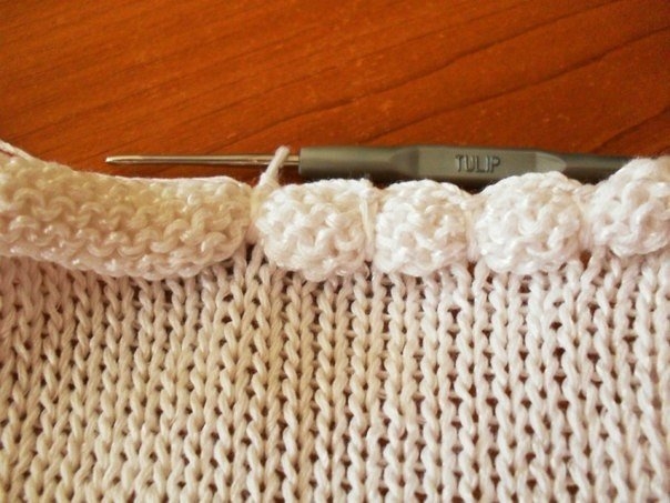 Оформление горловины.