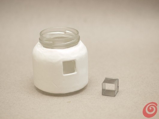 Сказочный домик - подсвечник из баночки