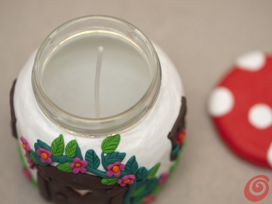 Сказочный домик - подсвечник из баночки