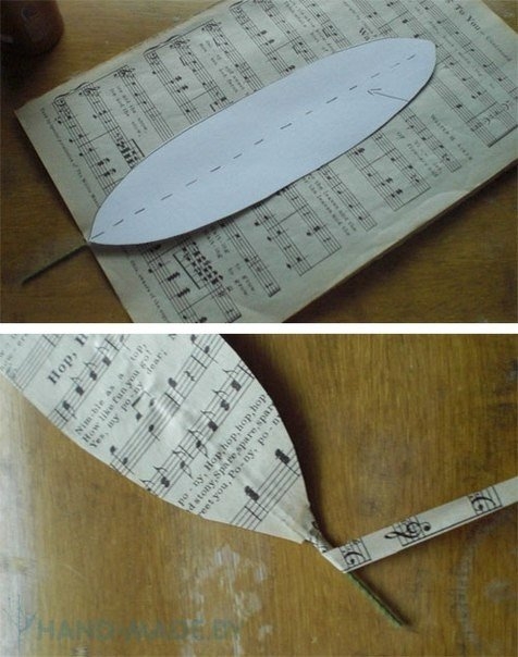Как сделать бумажные пёрышки
