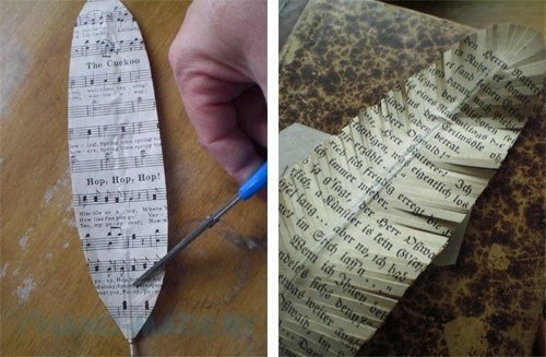 Как сделать бумажные пёрышки