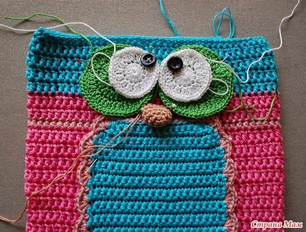 Вяжем сумочку Сова по мотивам работы мастерицы Вендулки