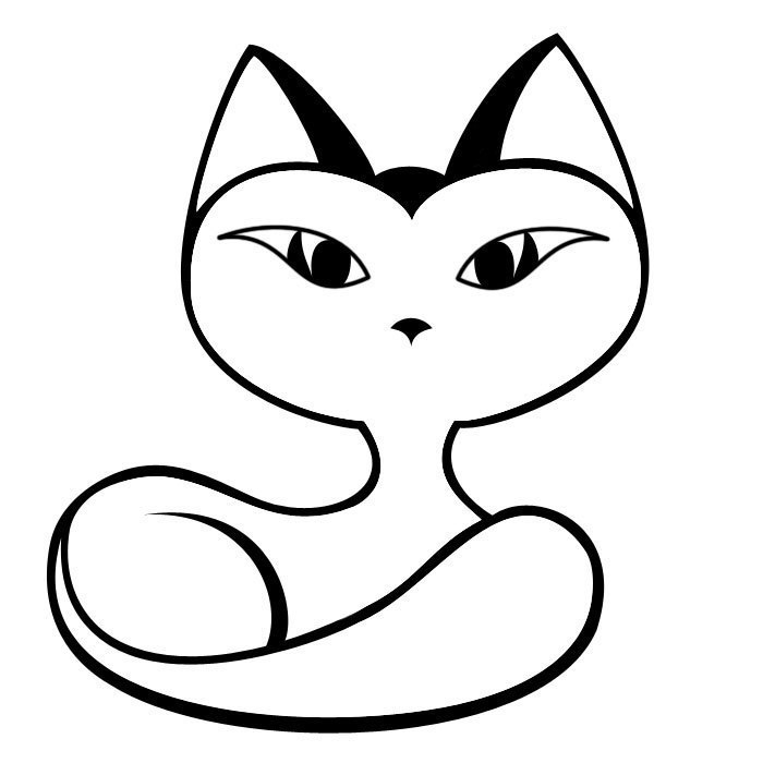 Трафареты милых кошечек