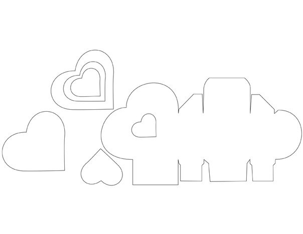 Коробочка-сердце для конфет.