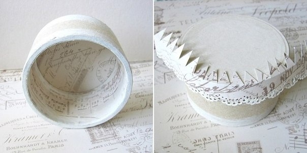 Шкатулка из бобины от скотча.