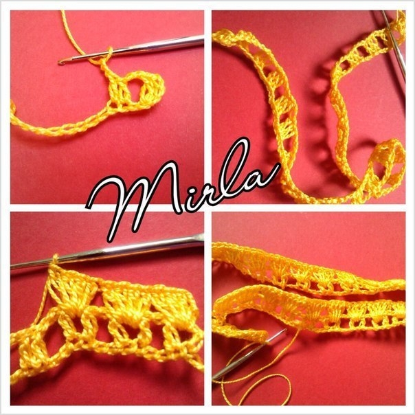 Розочки, вязанные крючком