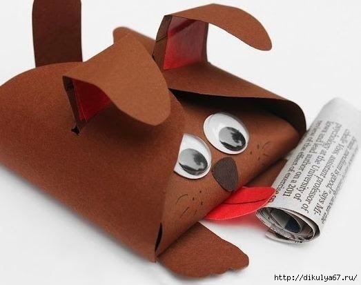 Упаковка маленького подарка в виде кошки и собачки