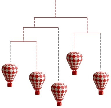 Бумажные воздушные шары. Шаблон