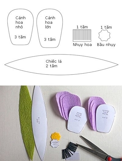 Цвeты из крепированной бумаги