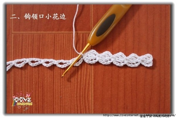 Двойной воротничок, вязанный крючком. Мастер-класс.