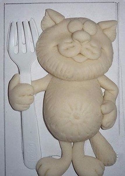 Лепим котика из соленого теста. Лепим котика из соленого теста.