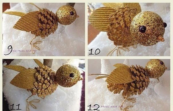Птичка из сосновой шишки Птичка из сосновой шишки