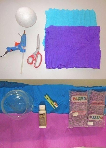 Топиарий из гофрированной бумаги. МК.