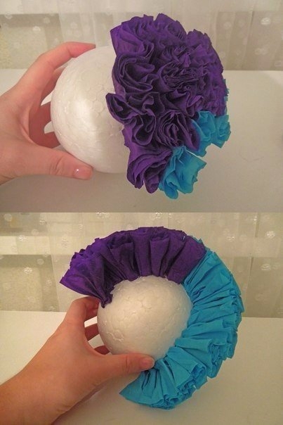 Топиарий из гофрированной бумаги. МК.