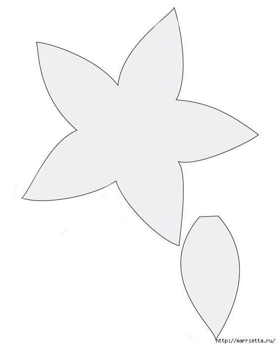 Рождественская пуансеттия из фетра