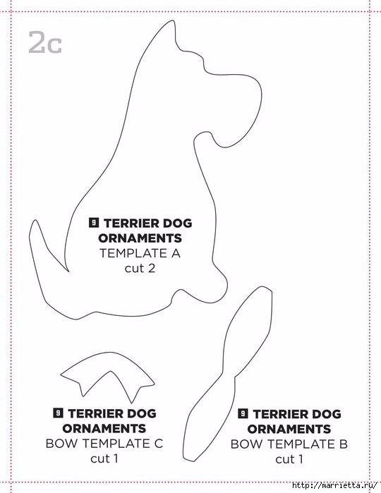 Собачки из фетра для Новогодней елки
