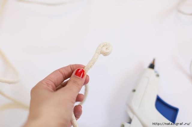 Корзинка из верёвки для мелочей