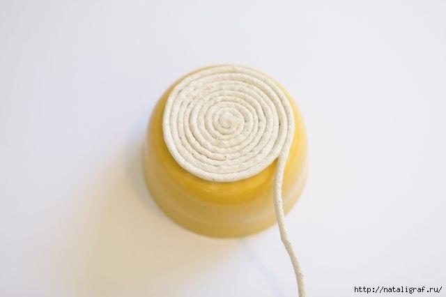 Корзинка из верёвки для мелочей