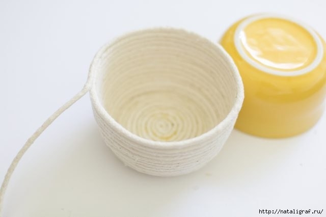 Корзинка из верёвки для мелочей