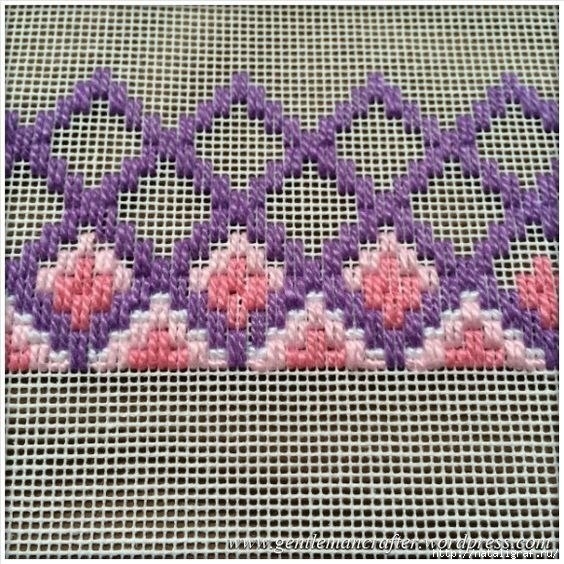 Барджелло - вышивка на сетке