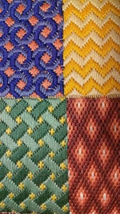 Барджелло - вышивка на сетке