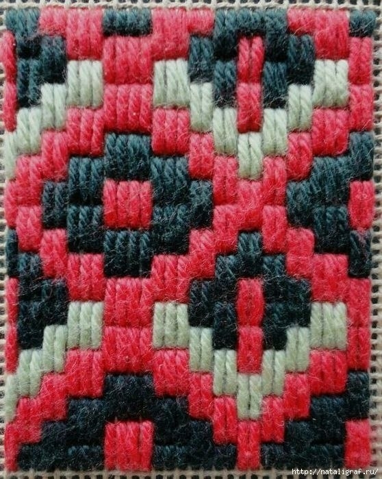 Барджелло - вышивка на сетке