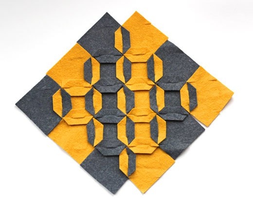 Модульные подставки под горячее из фетра