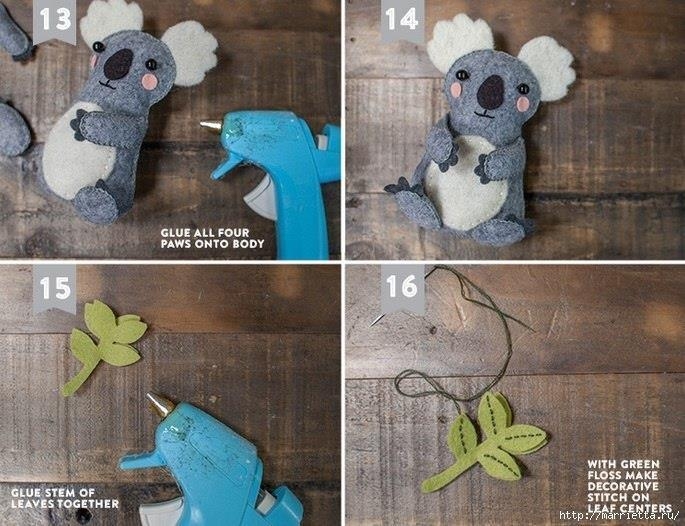 Коала из фетра. Шаблон и мастер-класс Коала из фетра. Шаблон и мастер-класс
